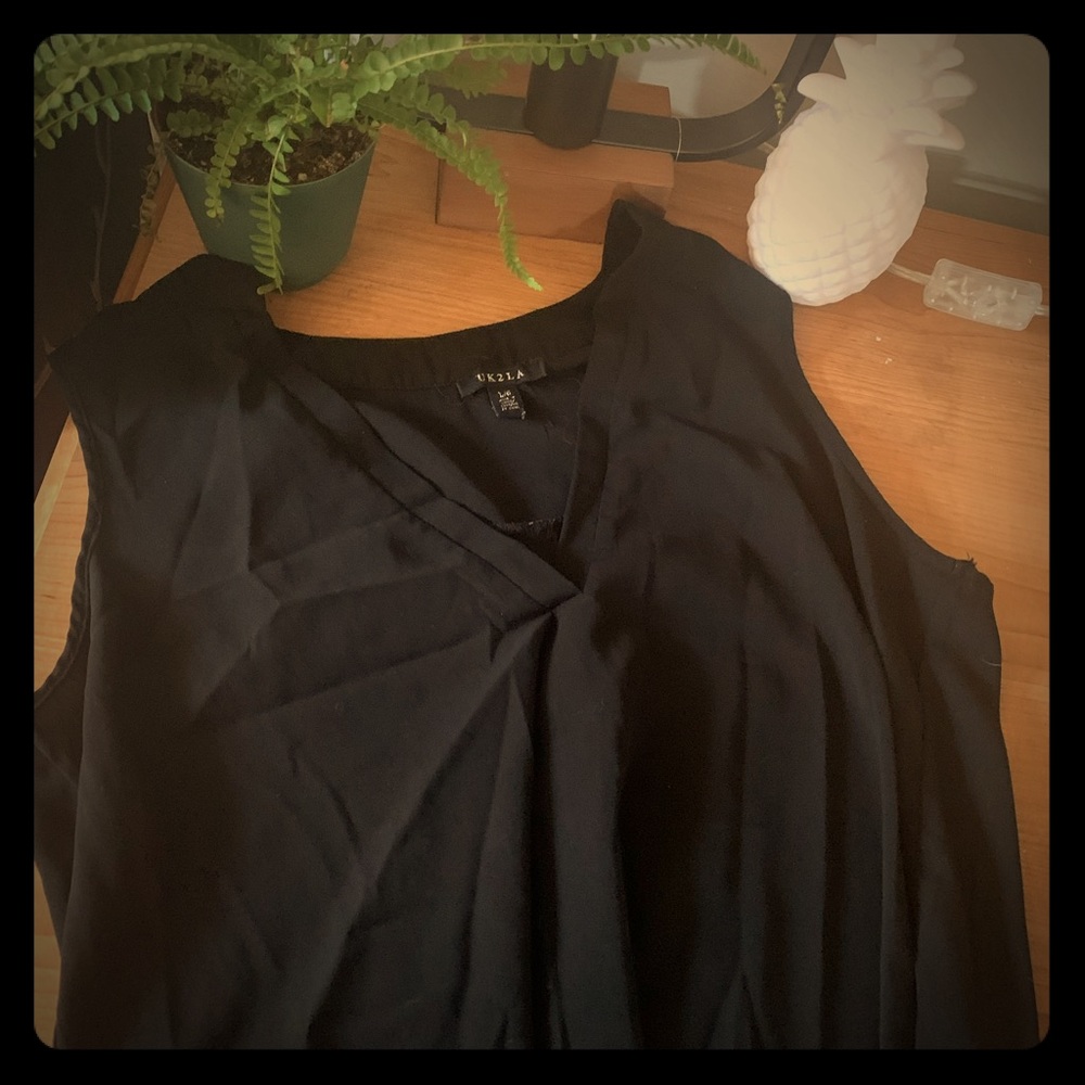 Black High-low Blouse